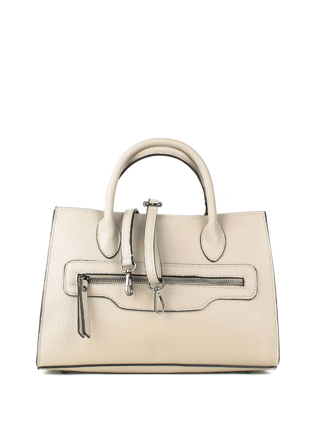 Bolso de mano de piel italiana Beige 8230-11-32