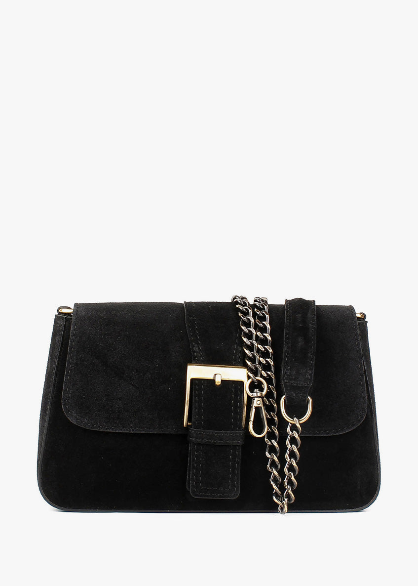 Bandolera de piel italiana Negro 5730-05-38