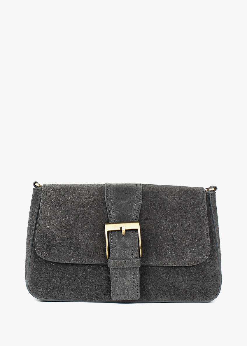 Bandolera de piel italiana Gris 5730-27-38