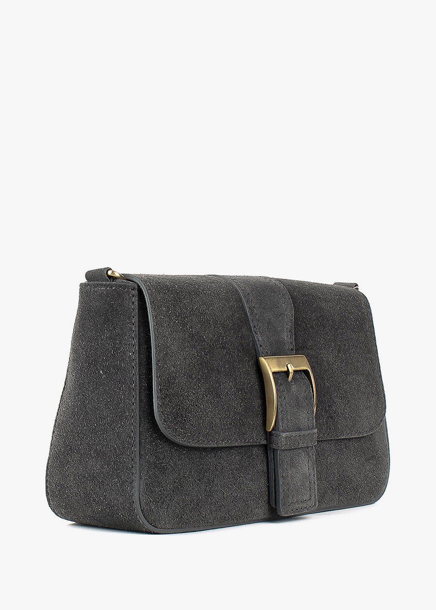 Bandolera de piel italiana Gris 5730-27-38