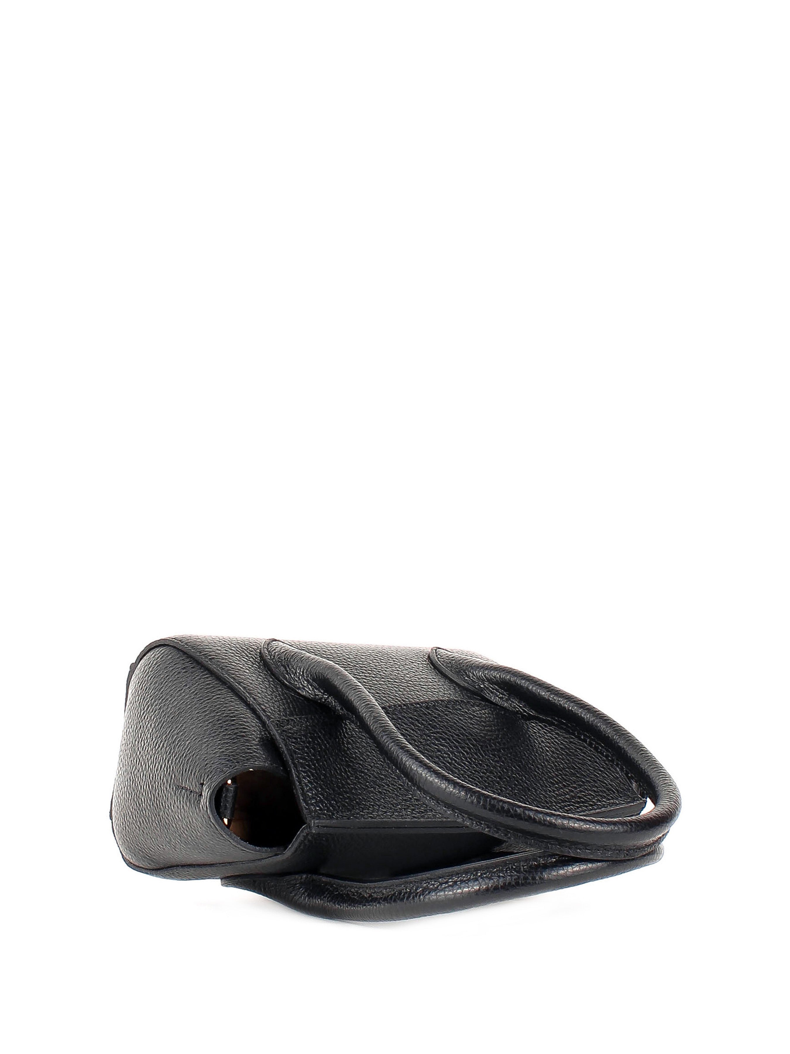 Bolso de mano de piel italiana Negro 3458-05-32