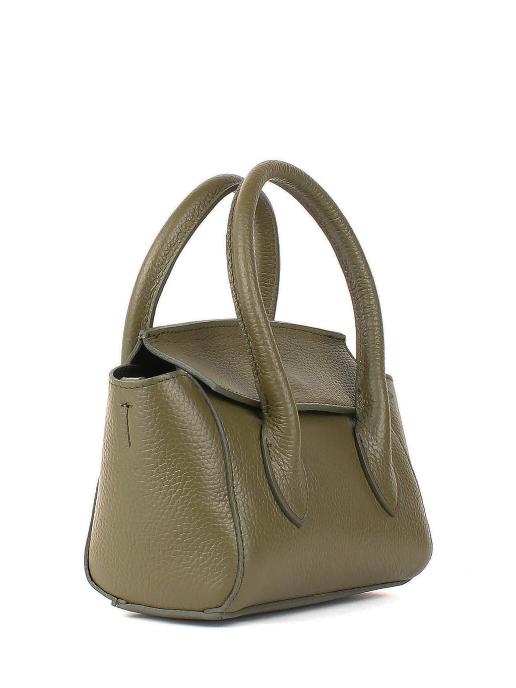 Bolso de mano de piel italiana Verde 3458-24-32