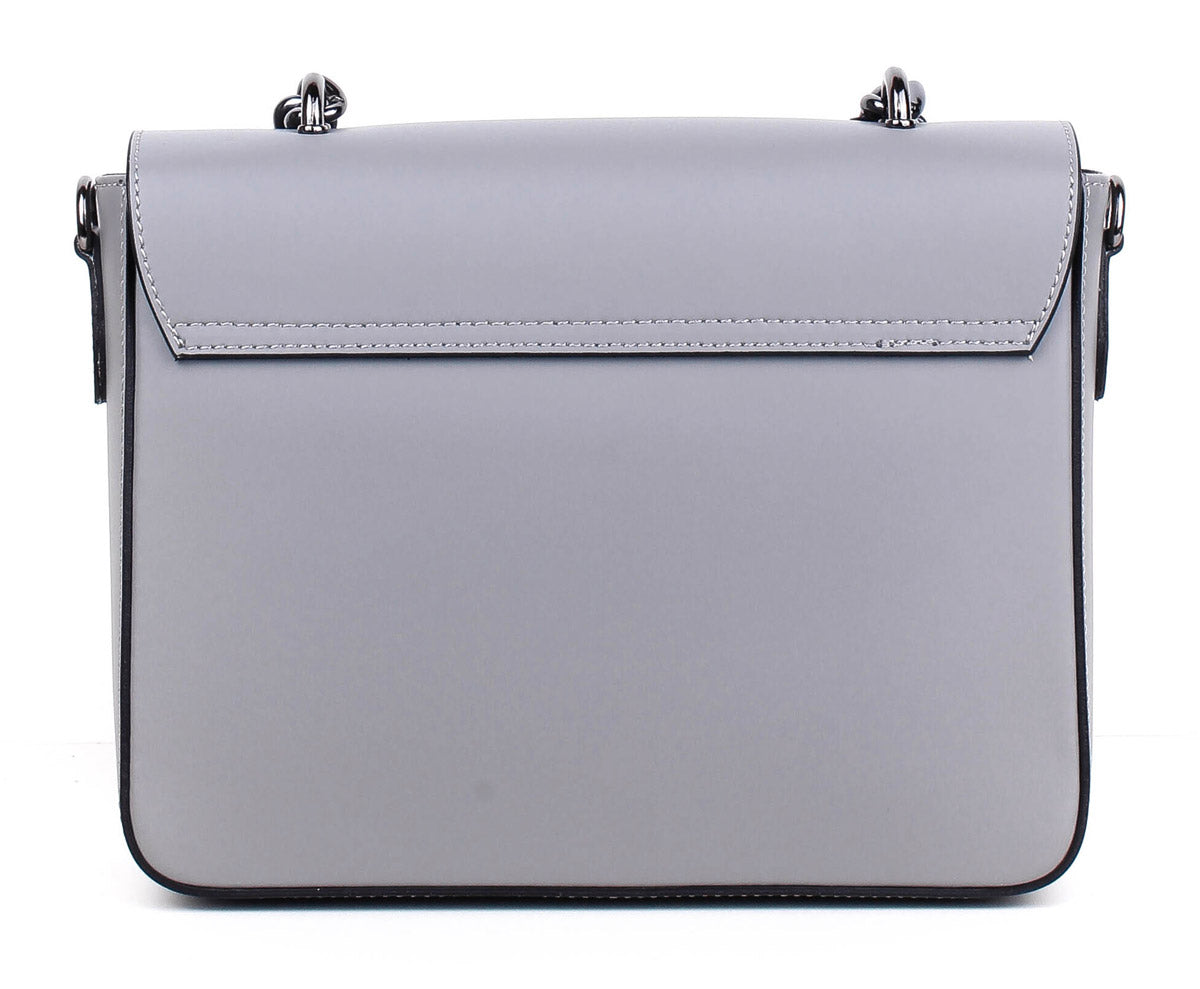 Bandolera de piel italiana Gris 5172-18-31