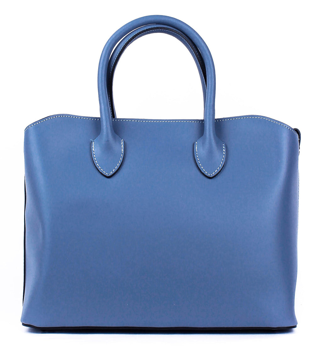 Bolso Tote de piel italiana MOLTO Azul