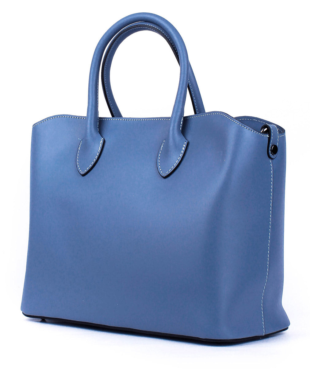 Bolso Tote de piel italiana MOLTO Azul