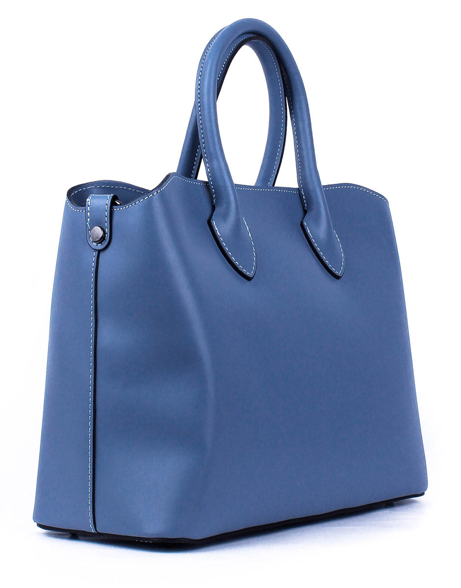 Bolso Tote de piel italiana MOLTO Azul