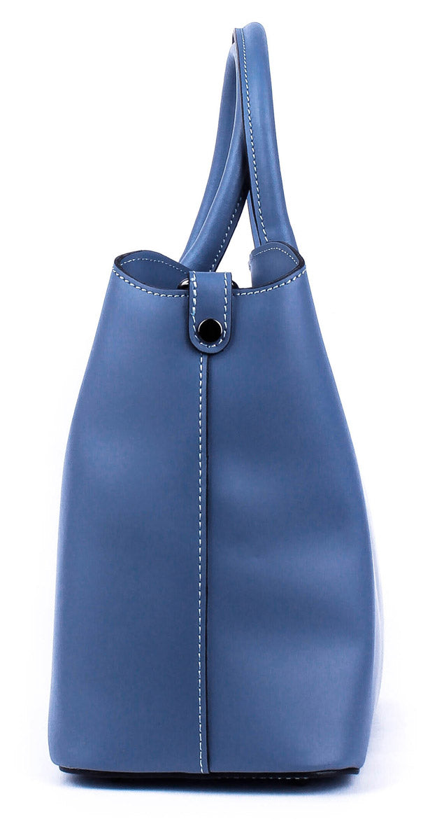 Bolso Tote de piel italiana MOLTO Azul