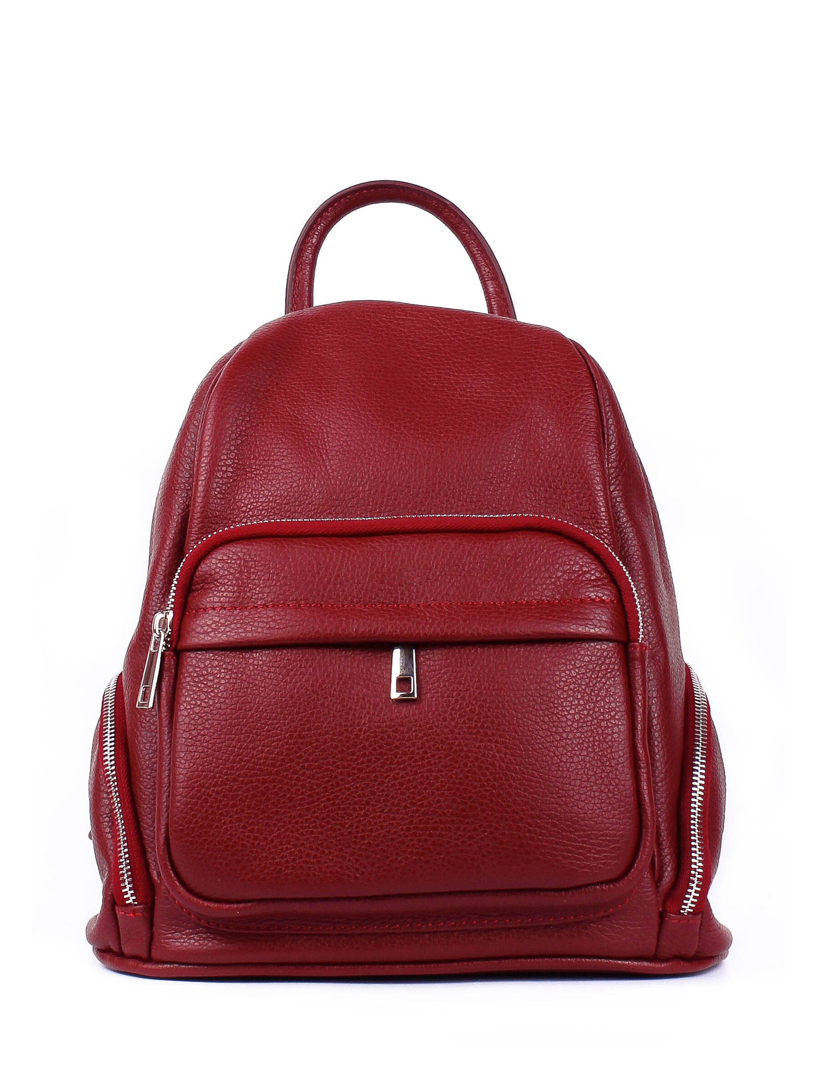 Mochila de piel italiana Burgoña 1235-12-32