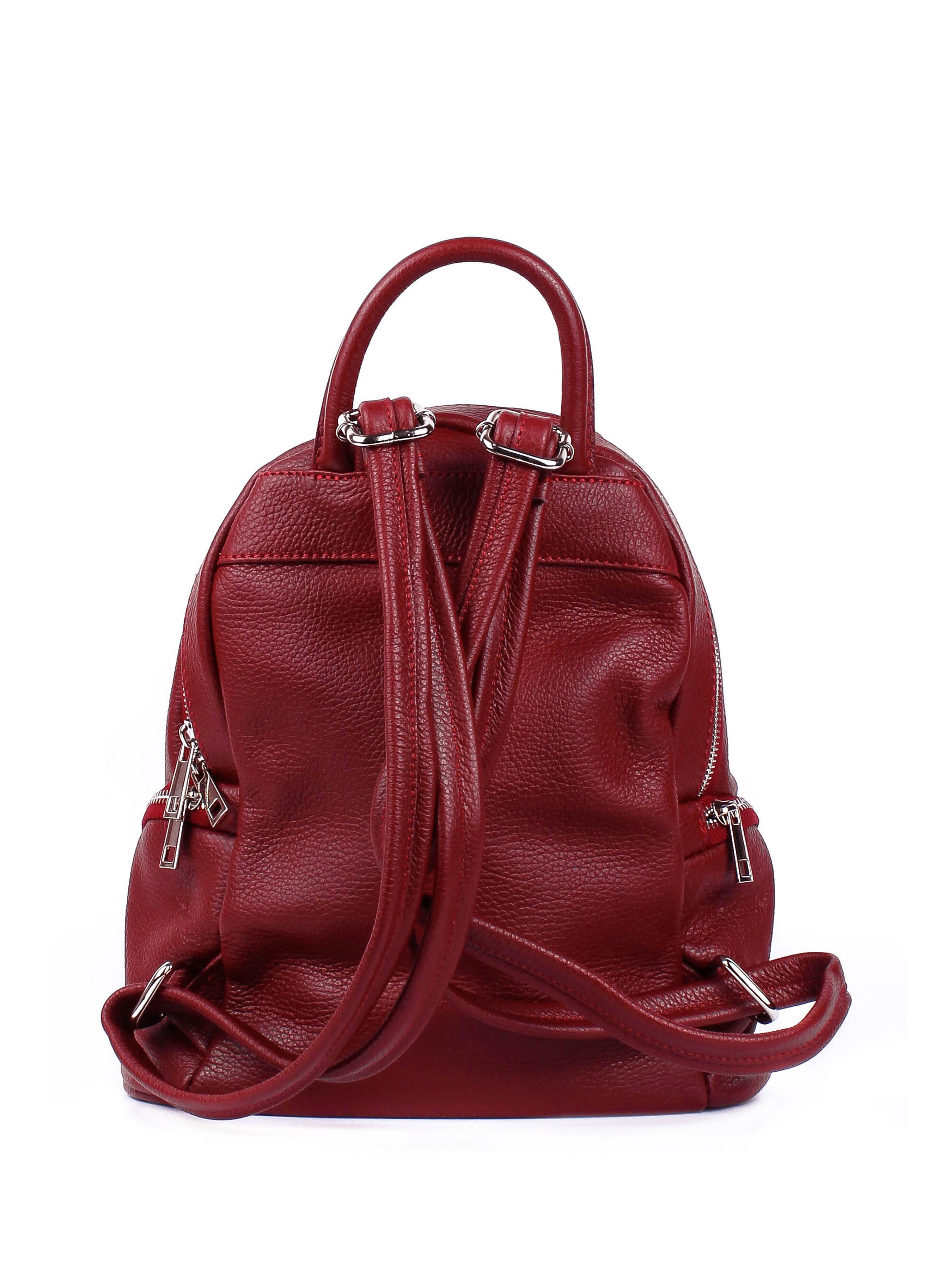 Mochila de piel italiana Burgoña 1235-12-32