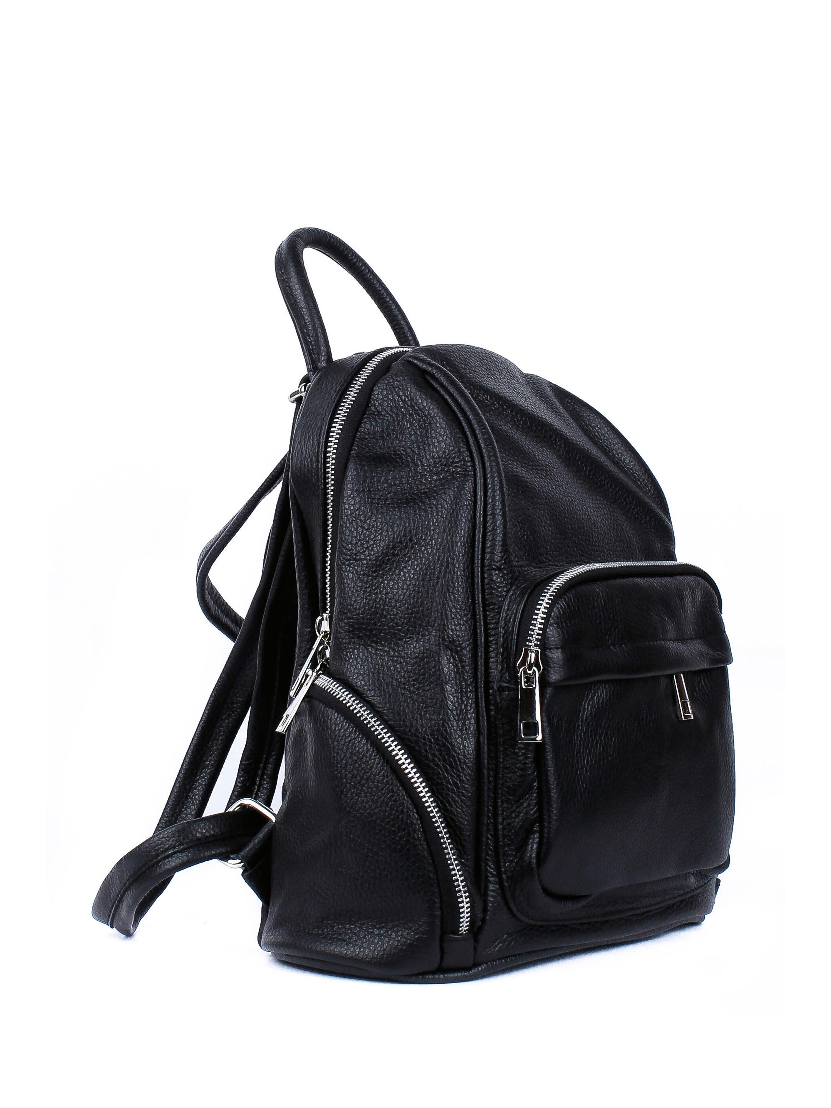 Mochila de piel italiana Negro 1235-05-32