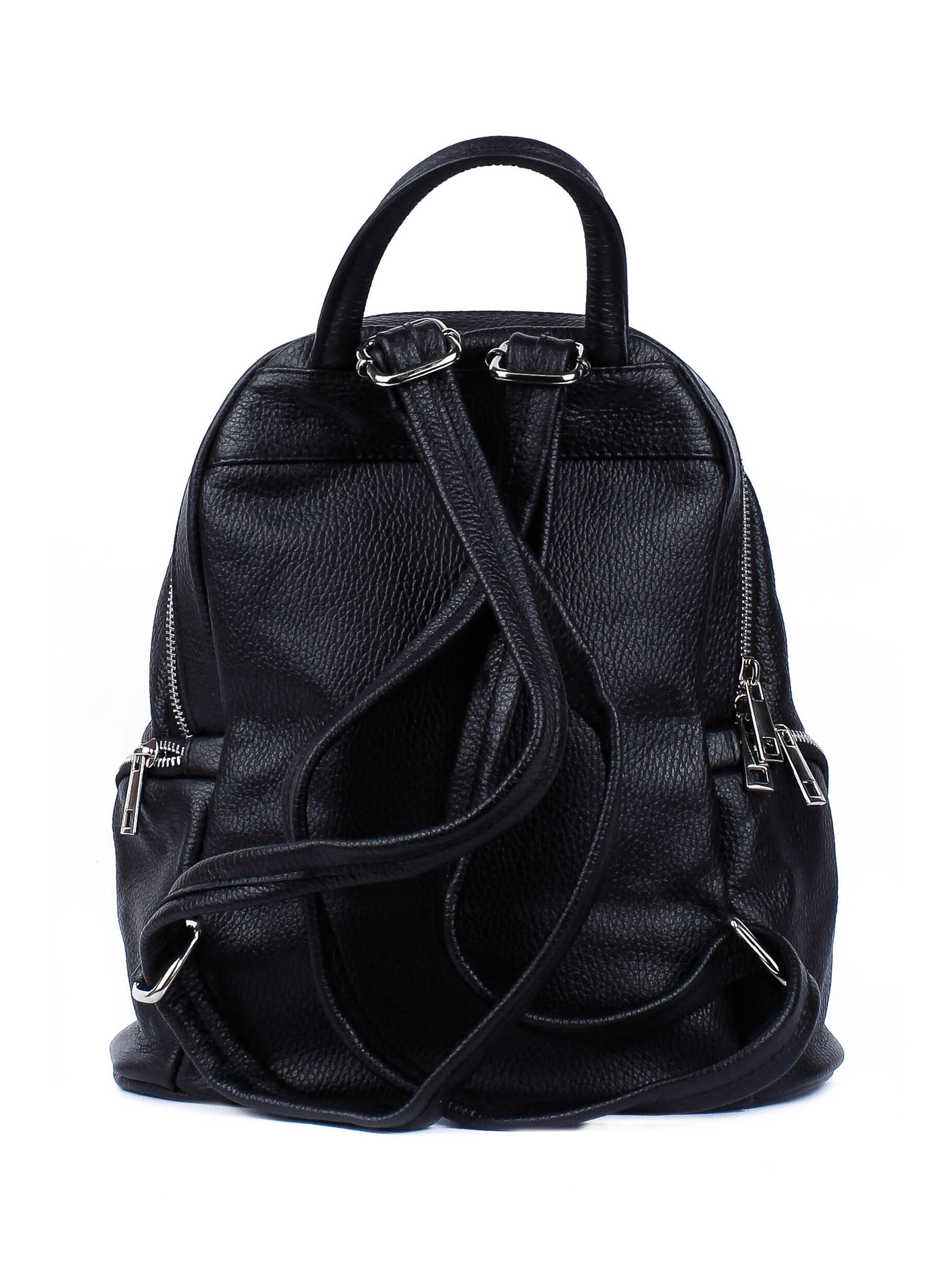 Mochila de piel italiana Negro 1235-05-32