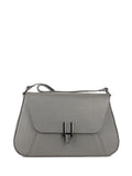 Bandolera de piel italiana Gris, Beige 4892-98-32