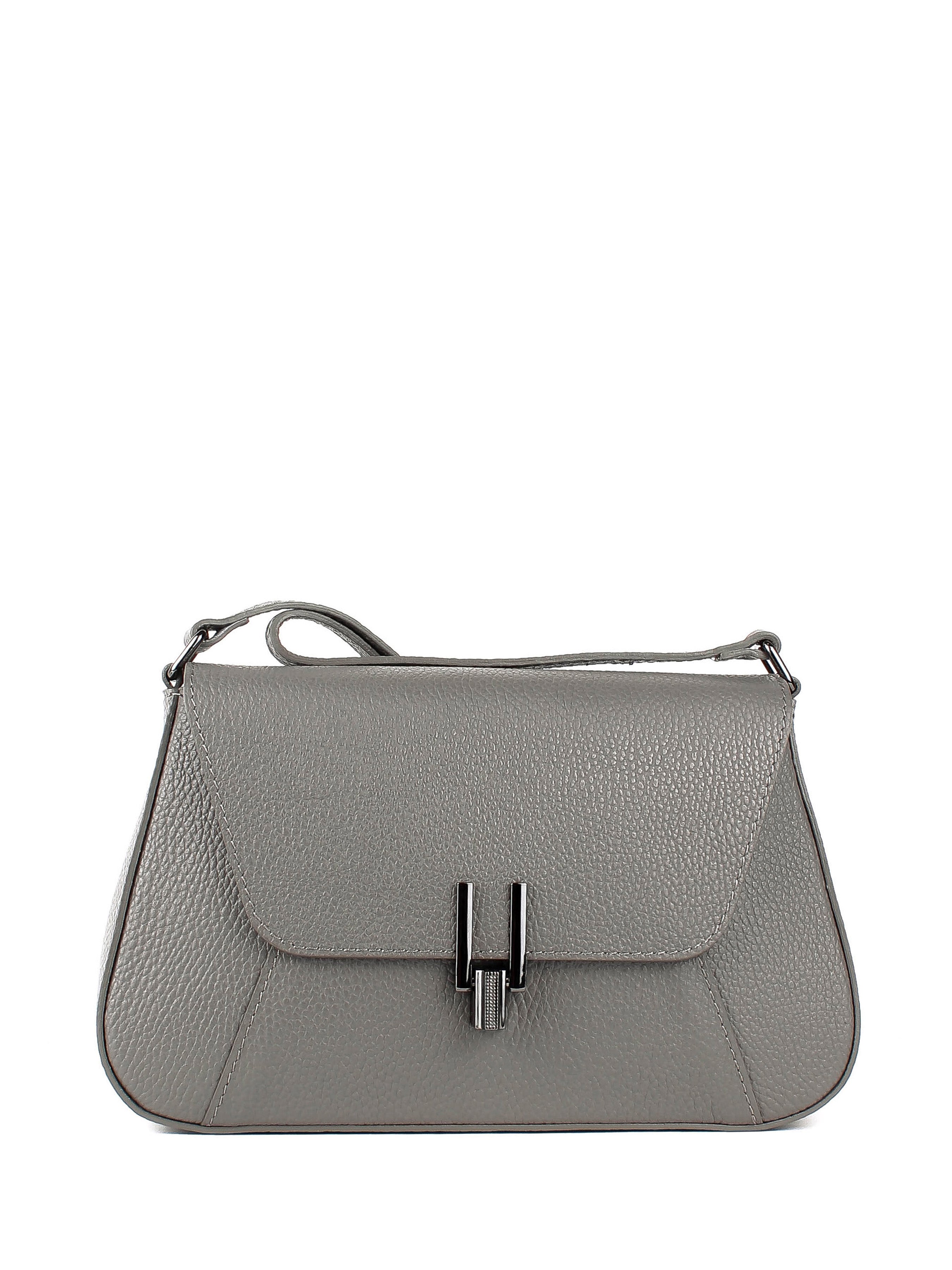 Bandolera de piel italiana Gris, Beige 4892-98-32