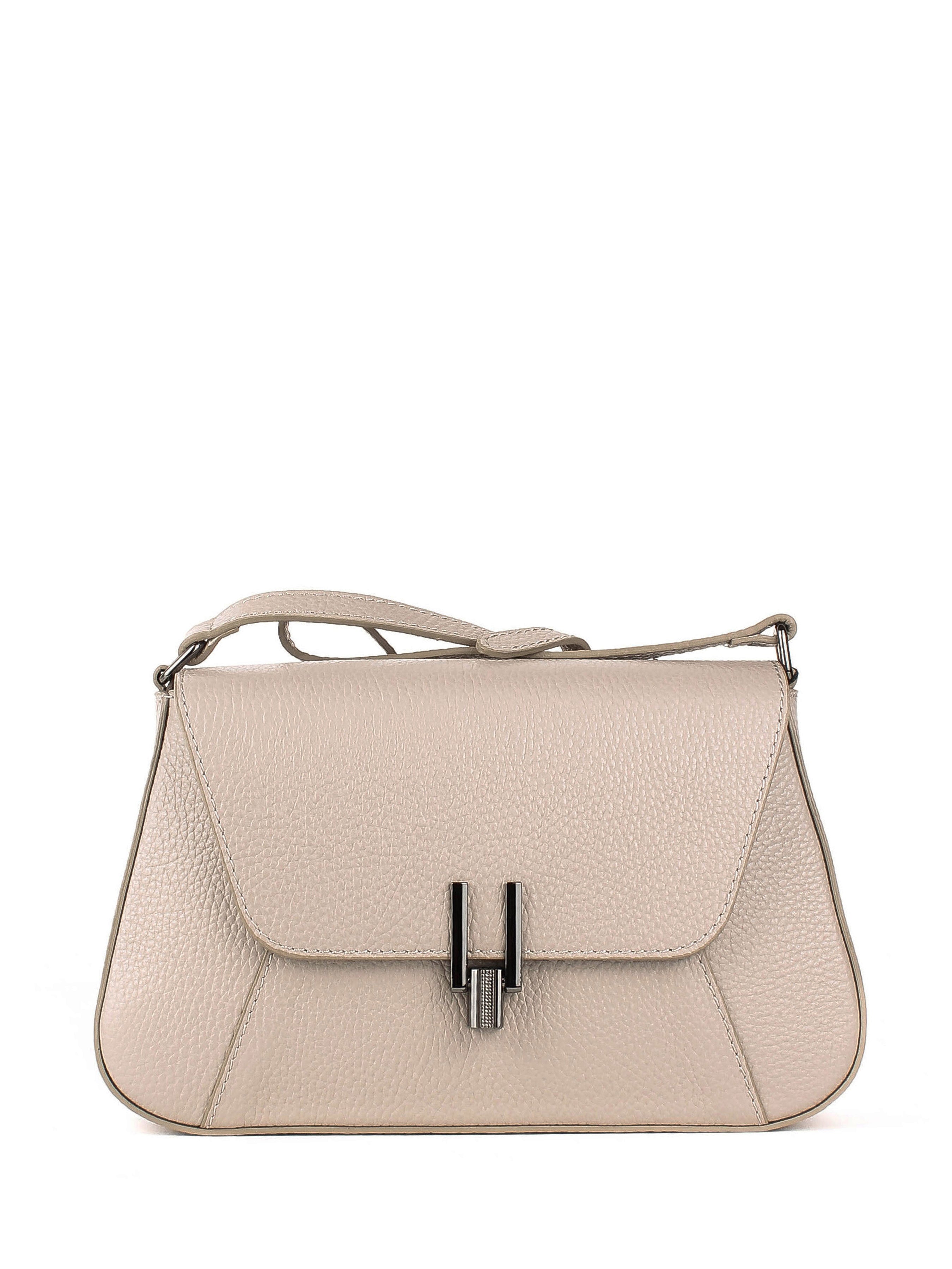 Bandolera de piel italiana Beige 4892-11-32