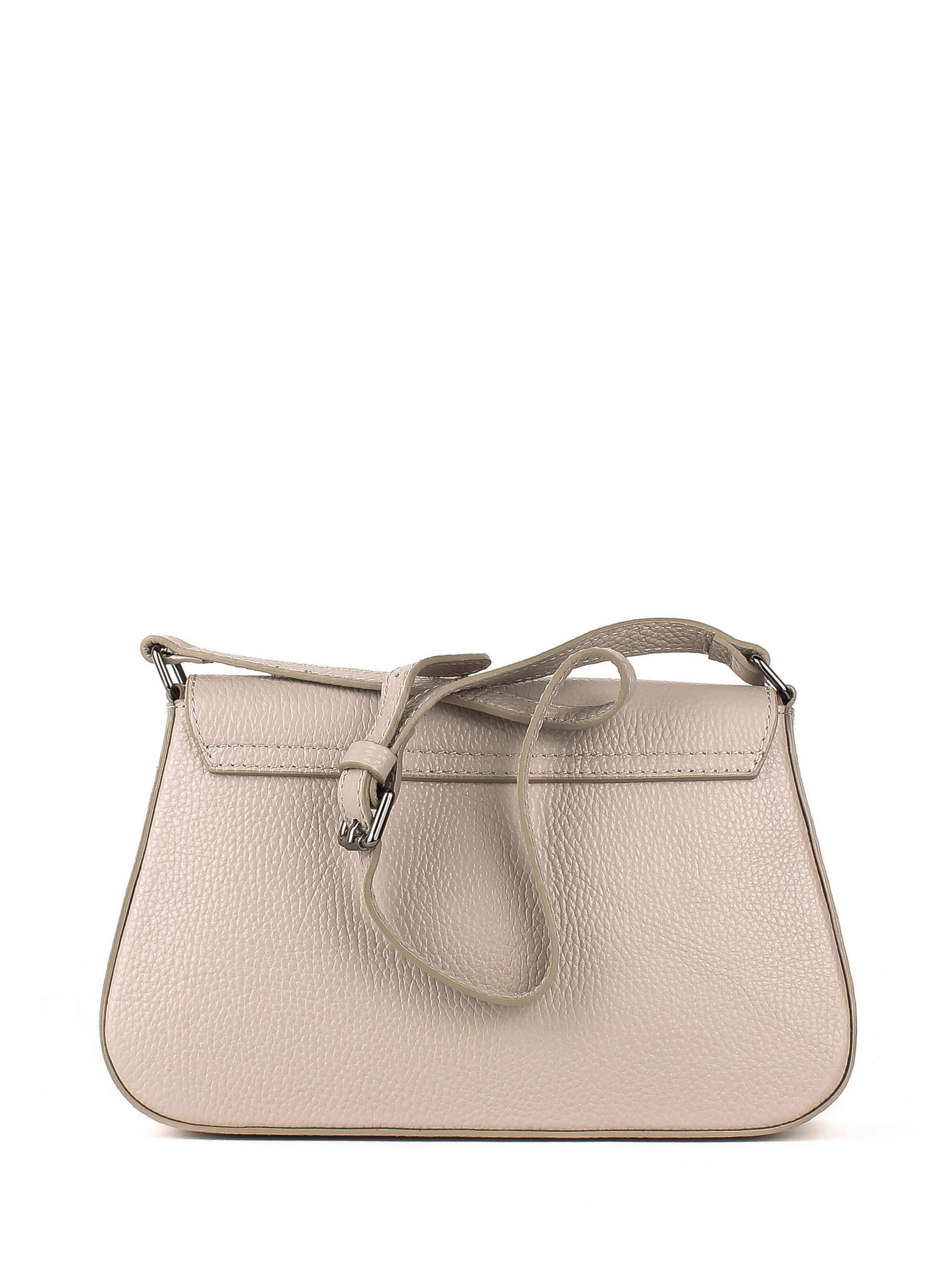 Bandolera de piel italiana Beige 4892-11-32