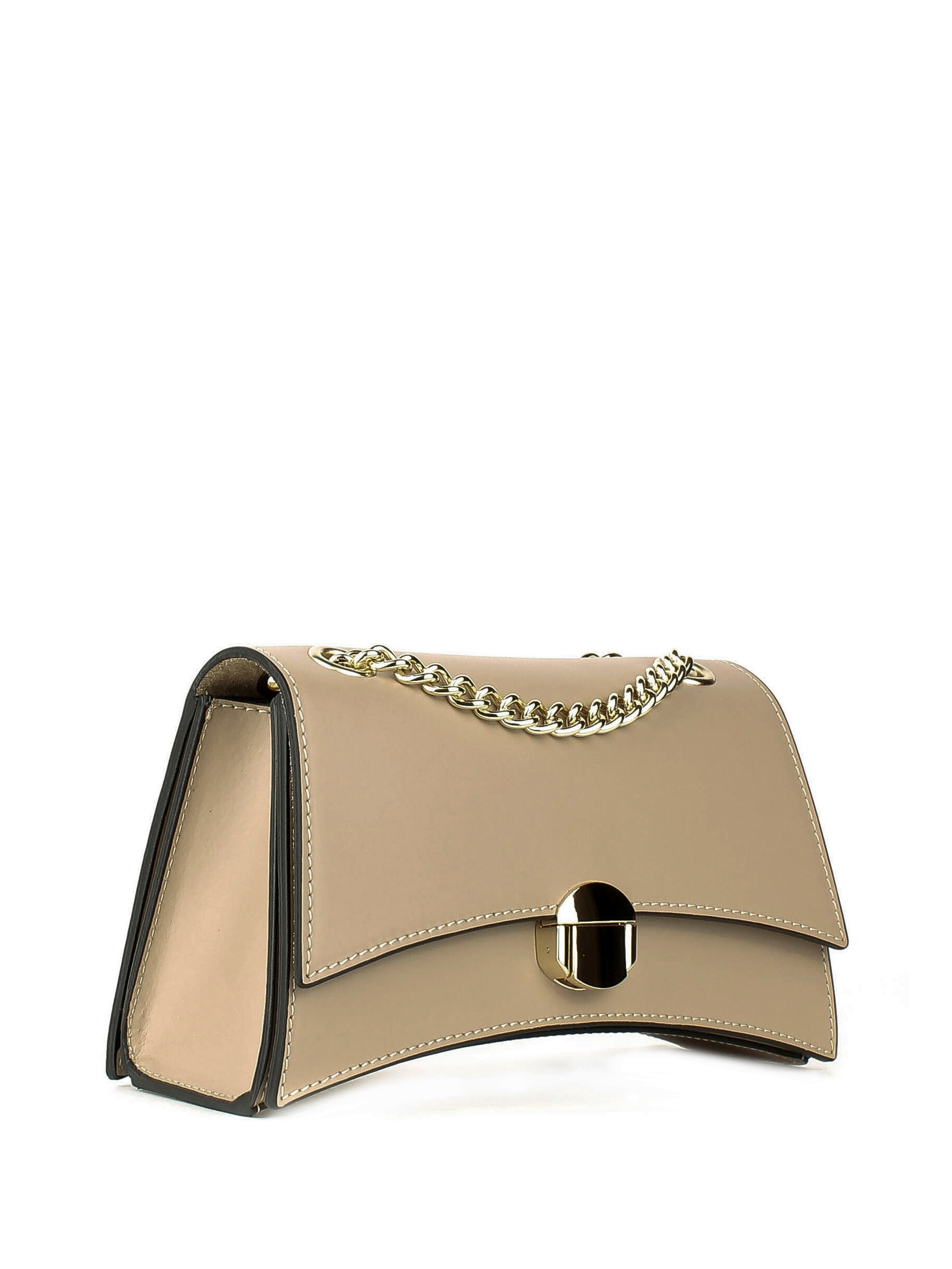 Bandolera de piel italiana Beige 4230-60-31