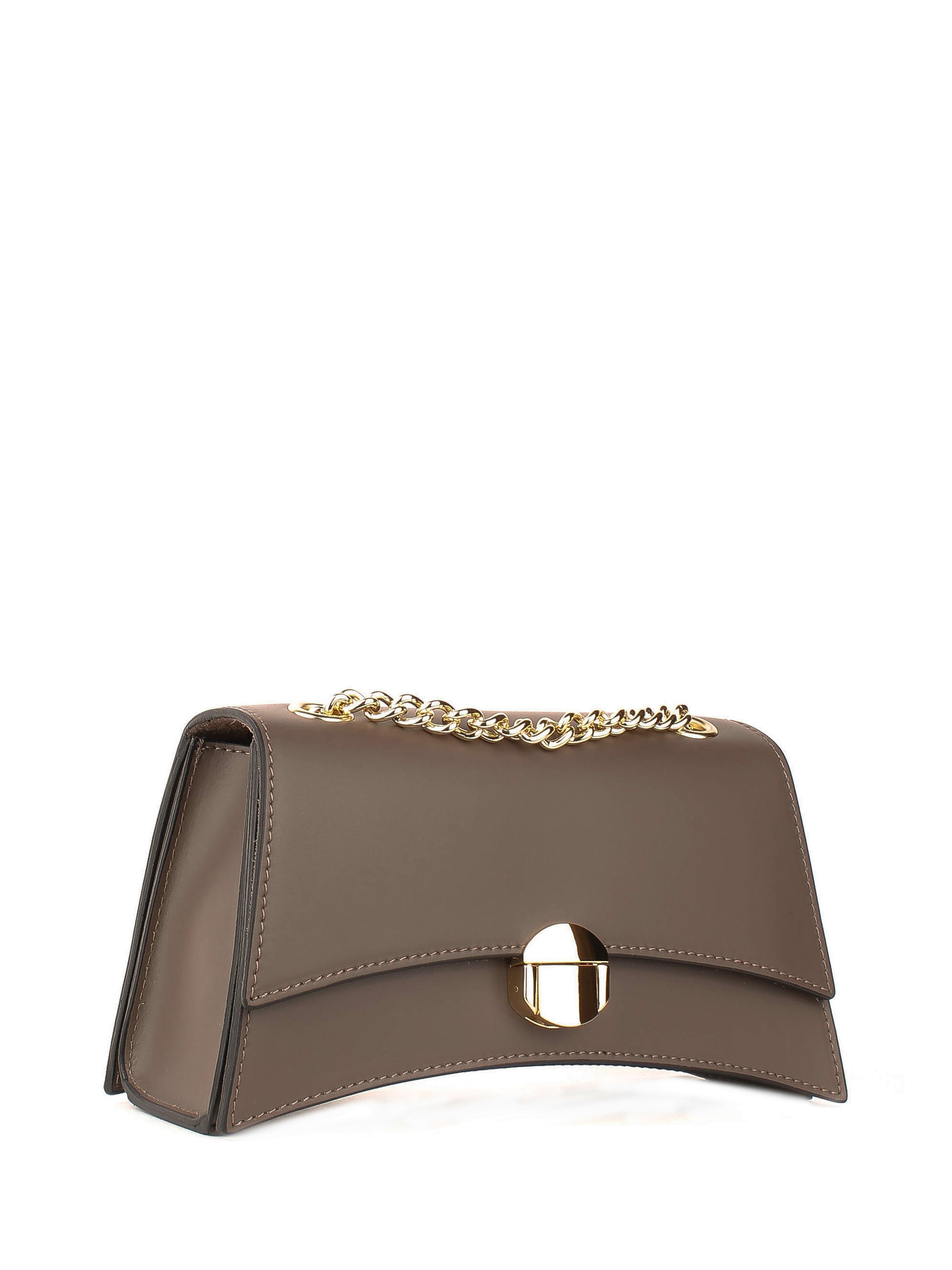 Bandolera de piel italiana Gris, Marrón 4230-104-31