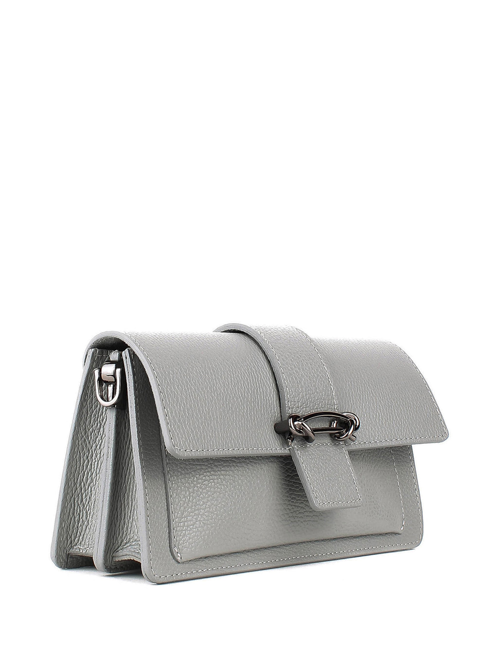 Bandolera de piel italiana Gris 6184-18-32