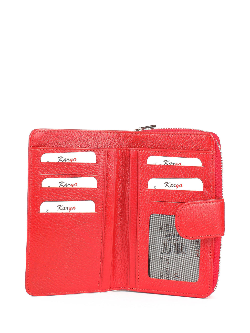 Cartera de piel italiana Rojo 2009-46