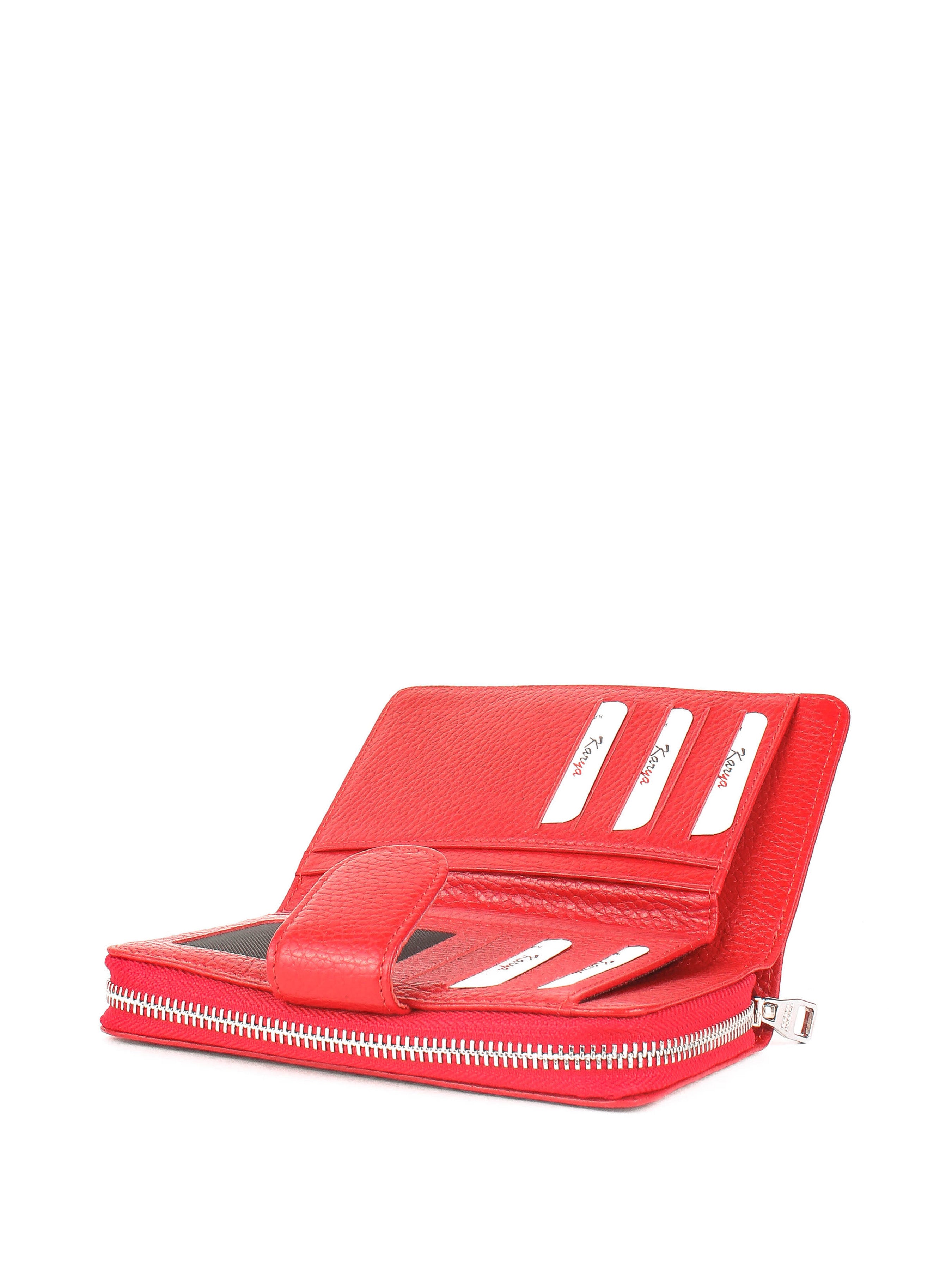 Cartera de piel italiana Rojo 2009-46