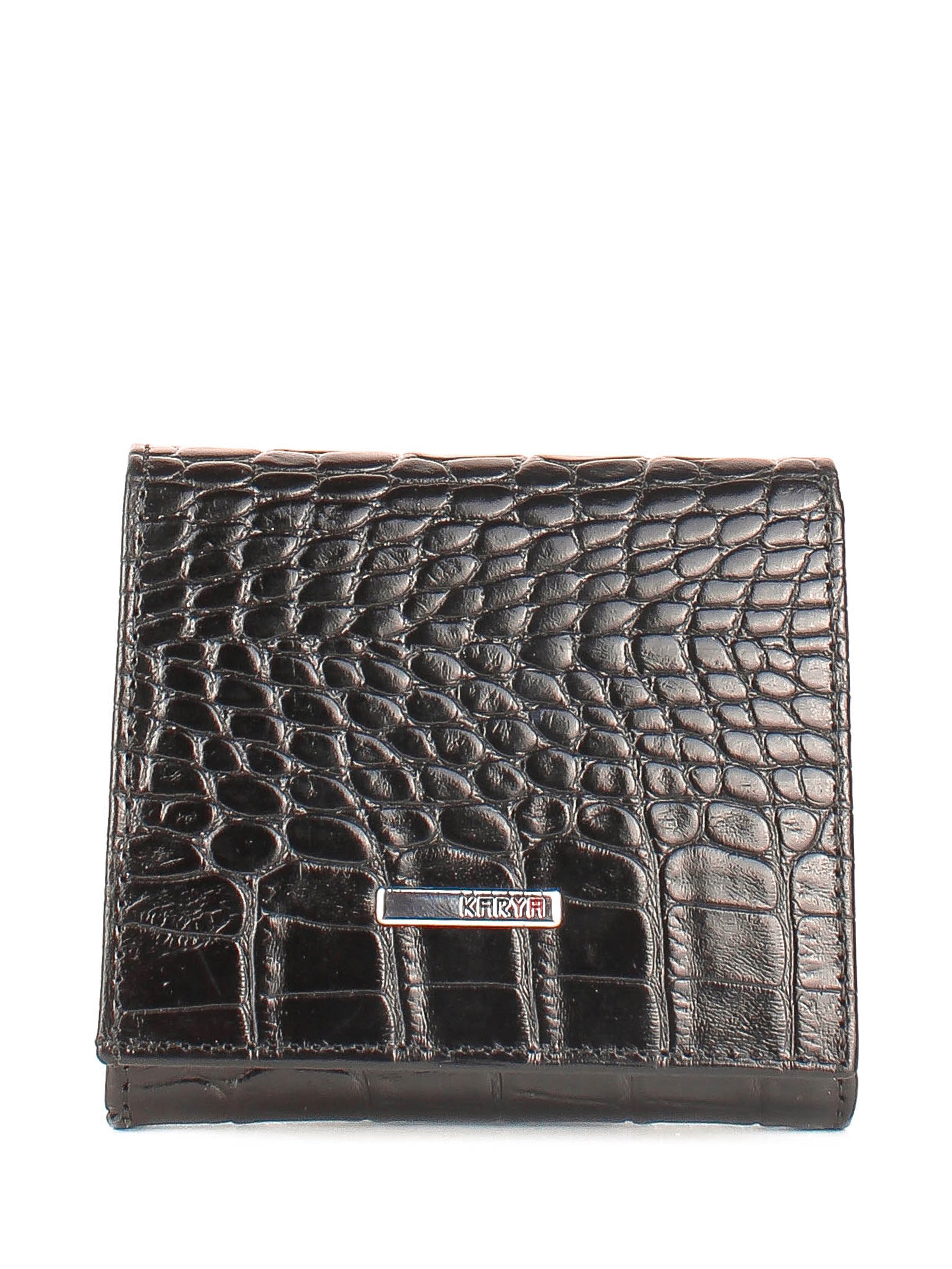 Cartera de piel italiana Negro 1203-53