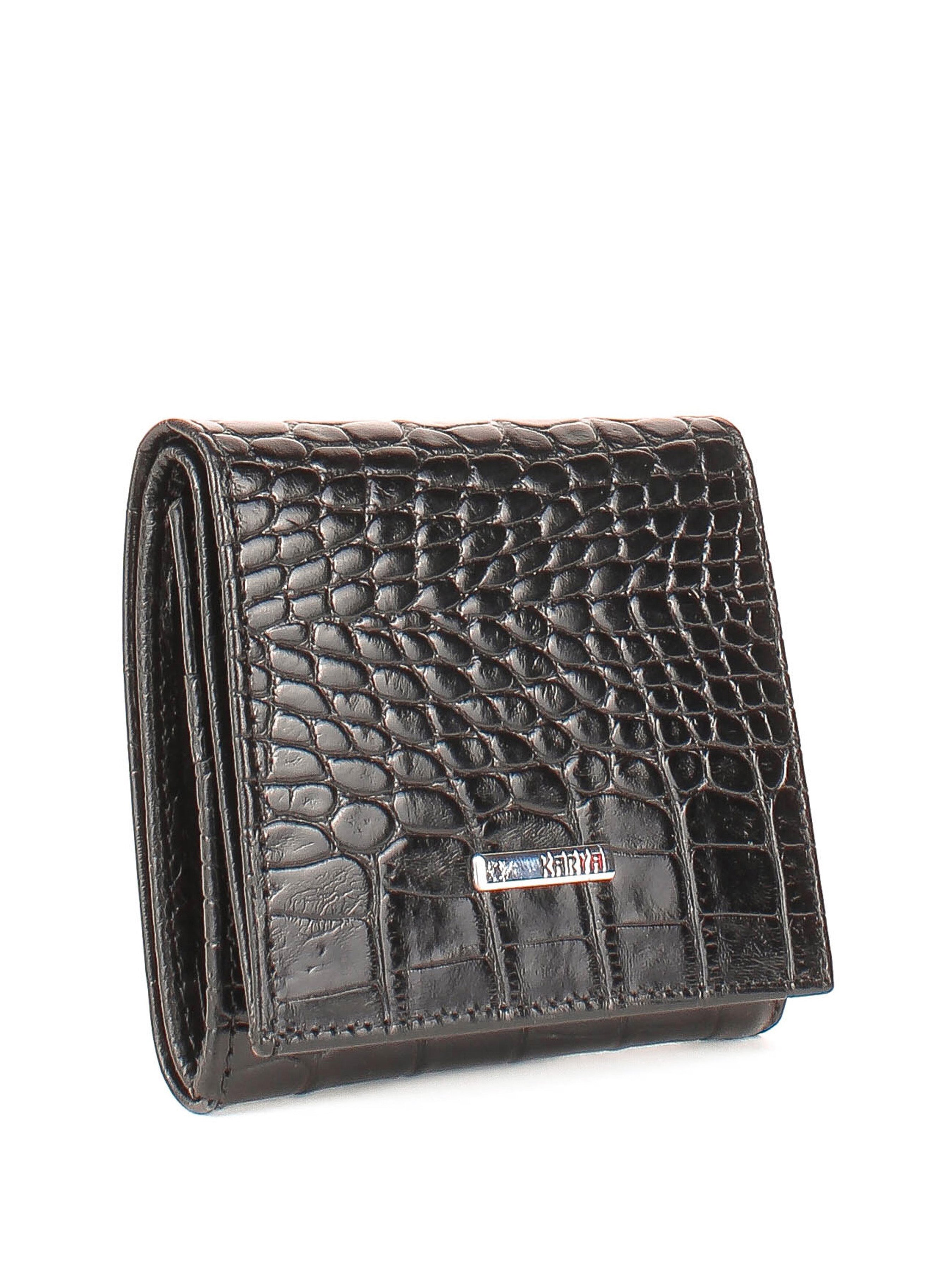 Cartera de piel italiana Negro 1203-53