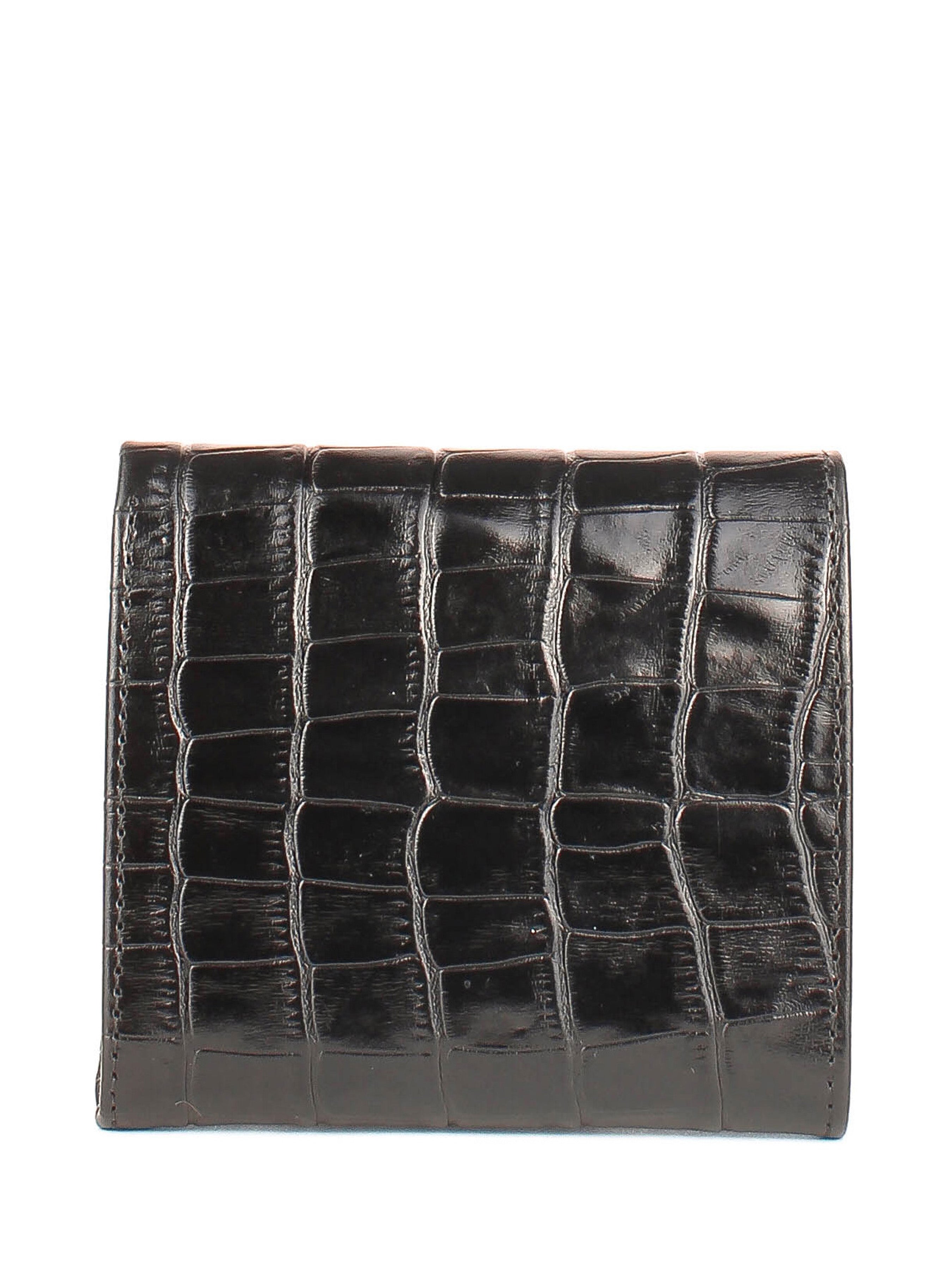 Cartera de piel italiana Negro 1203-53