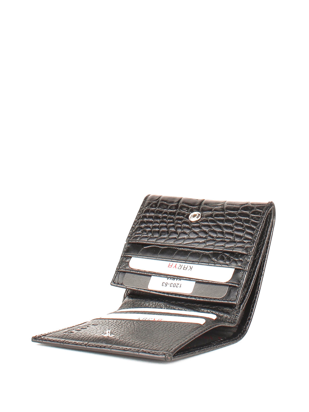 Cartera de piel italiana Negro 1203-53