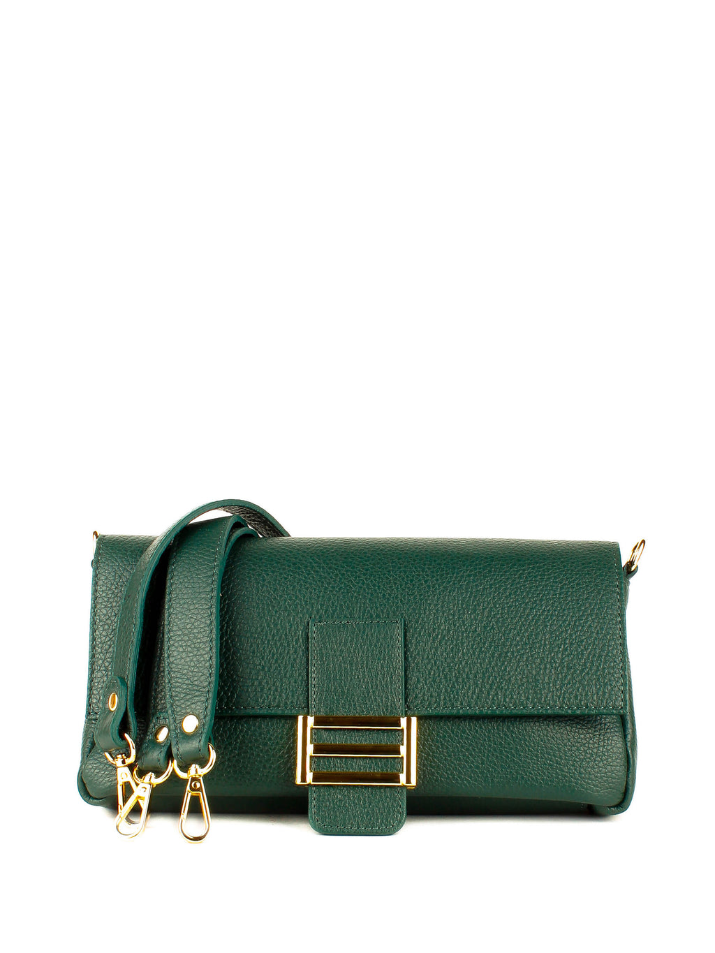 Bandolera de piel italiana Verde 4444-64-32