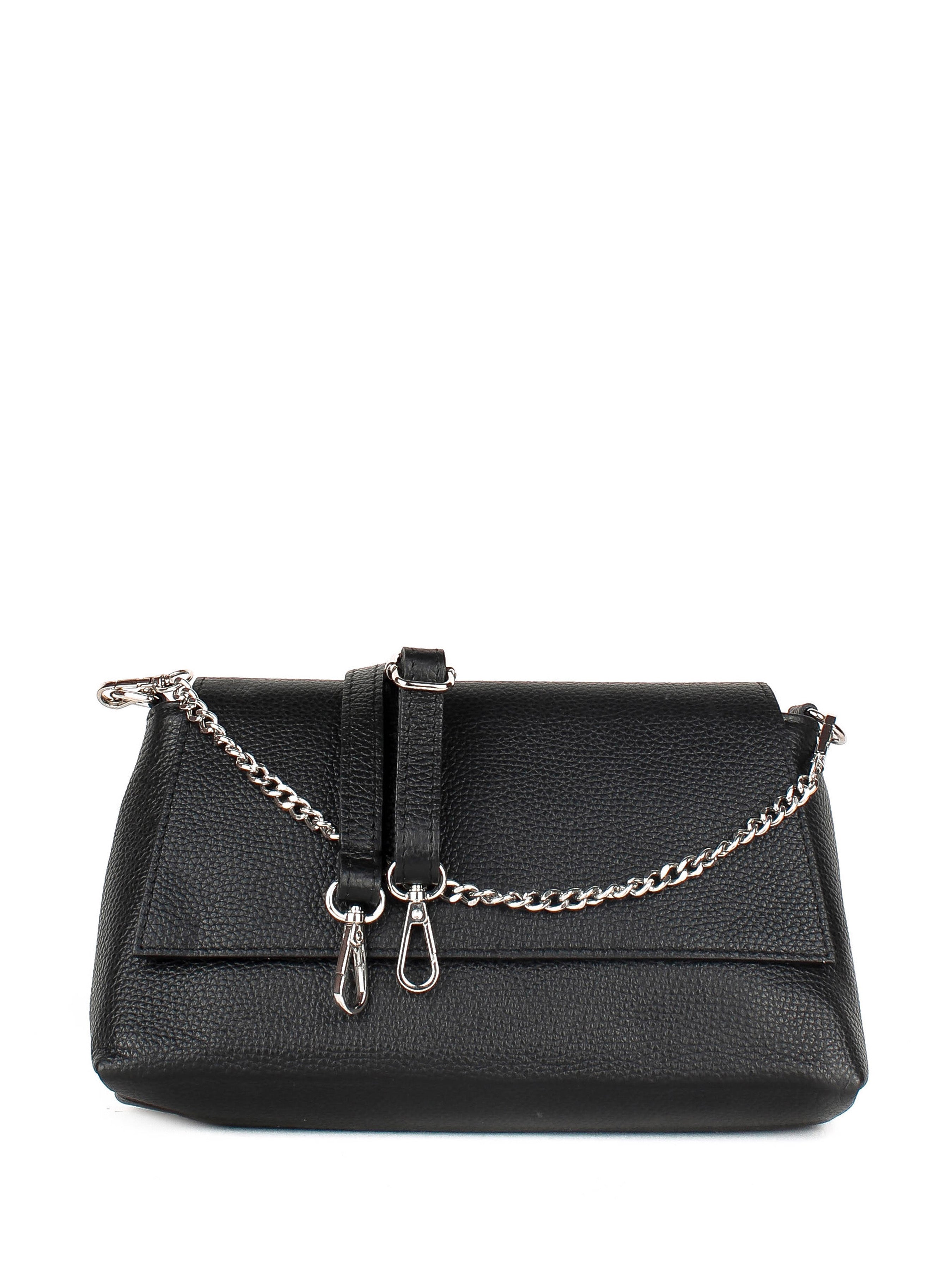 Bandolera de piel italiana Negro 2533-05-32