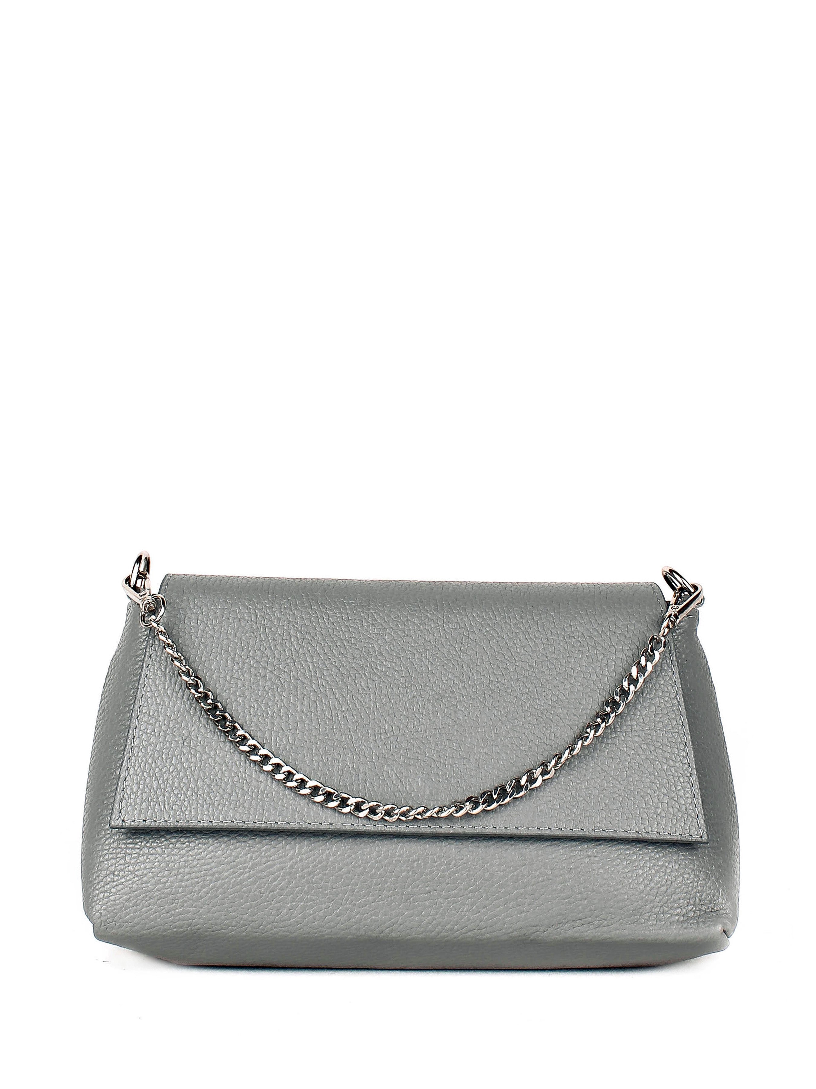 Bandolera de piel italiana Gris 2533-18-32