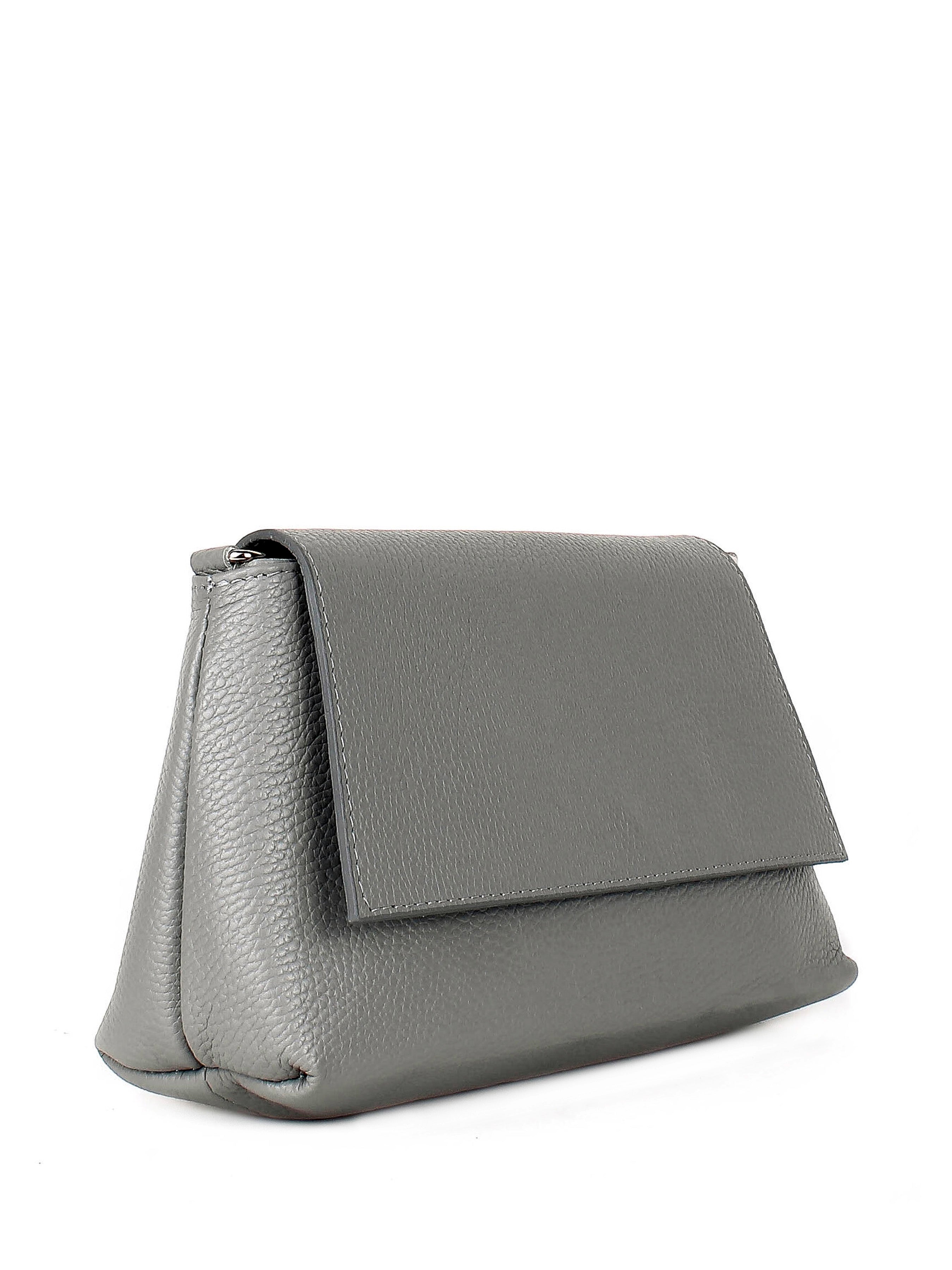 Bandolera de piel italiana Gris 2533-18-32