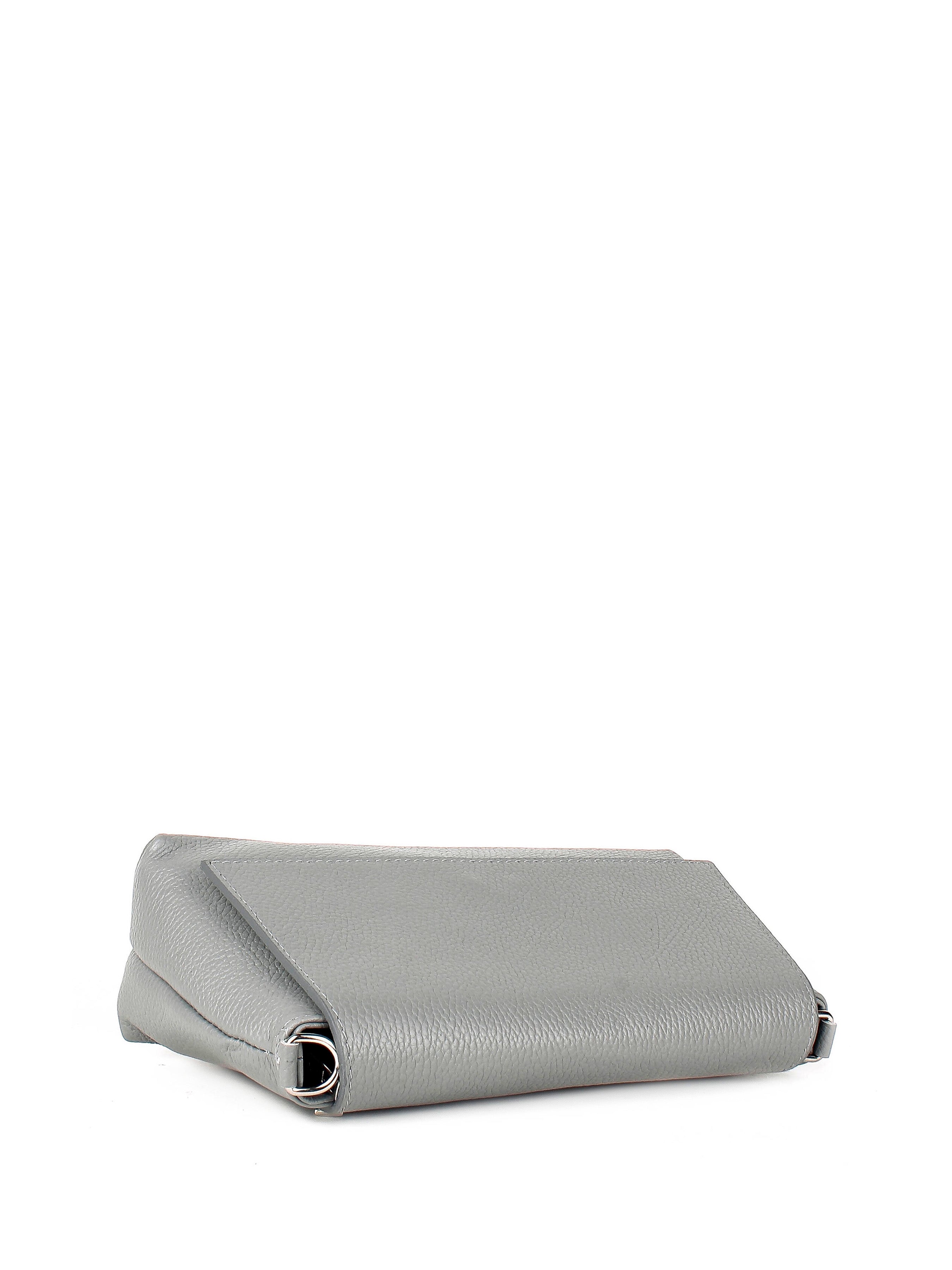Bandolera de piel italiana Gris 2533-18-32