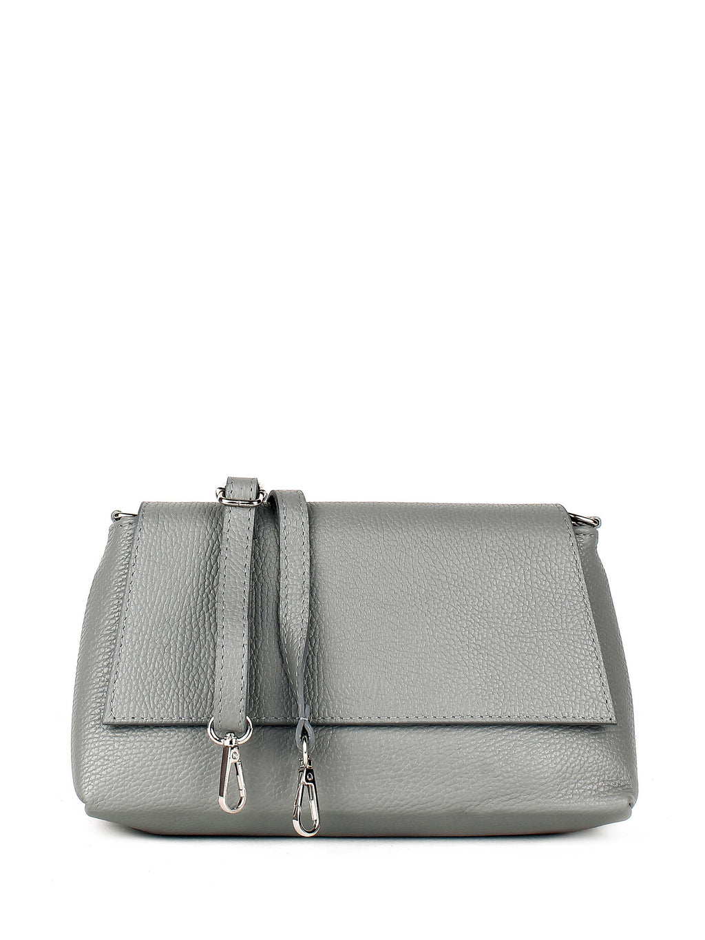 Bandolera de piel italiana Gris 2533-18-32