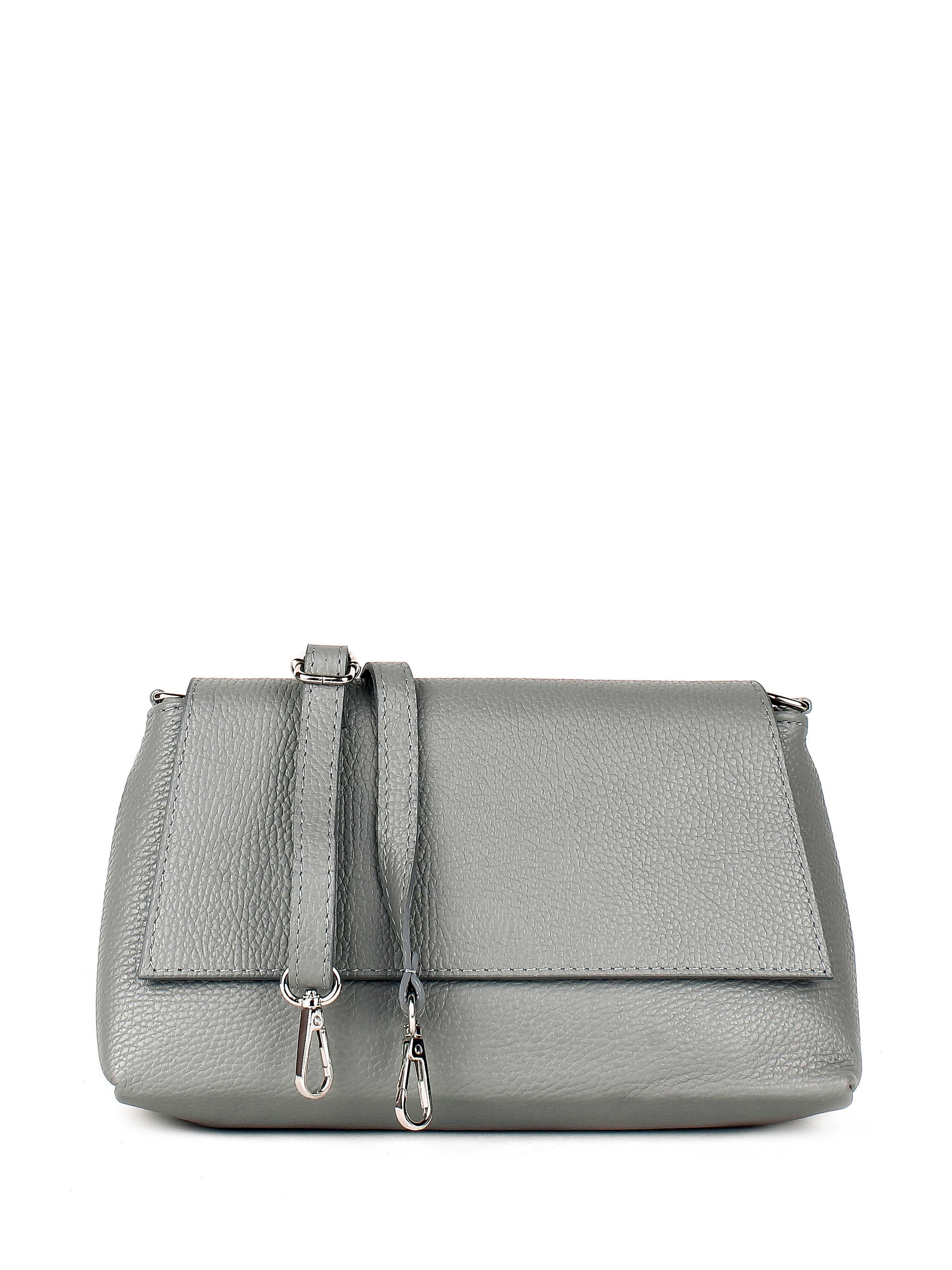 Bandolera de piel italiana Gris 2533-18-32