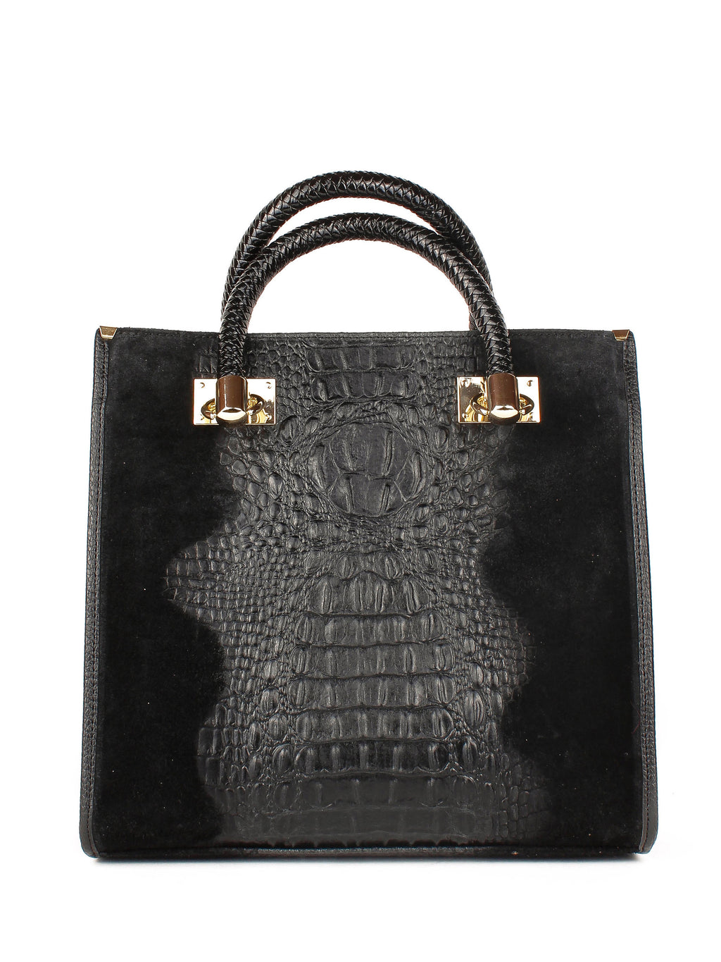 Bolso Tote de piel italiana Negro 8560-05-36