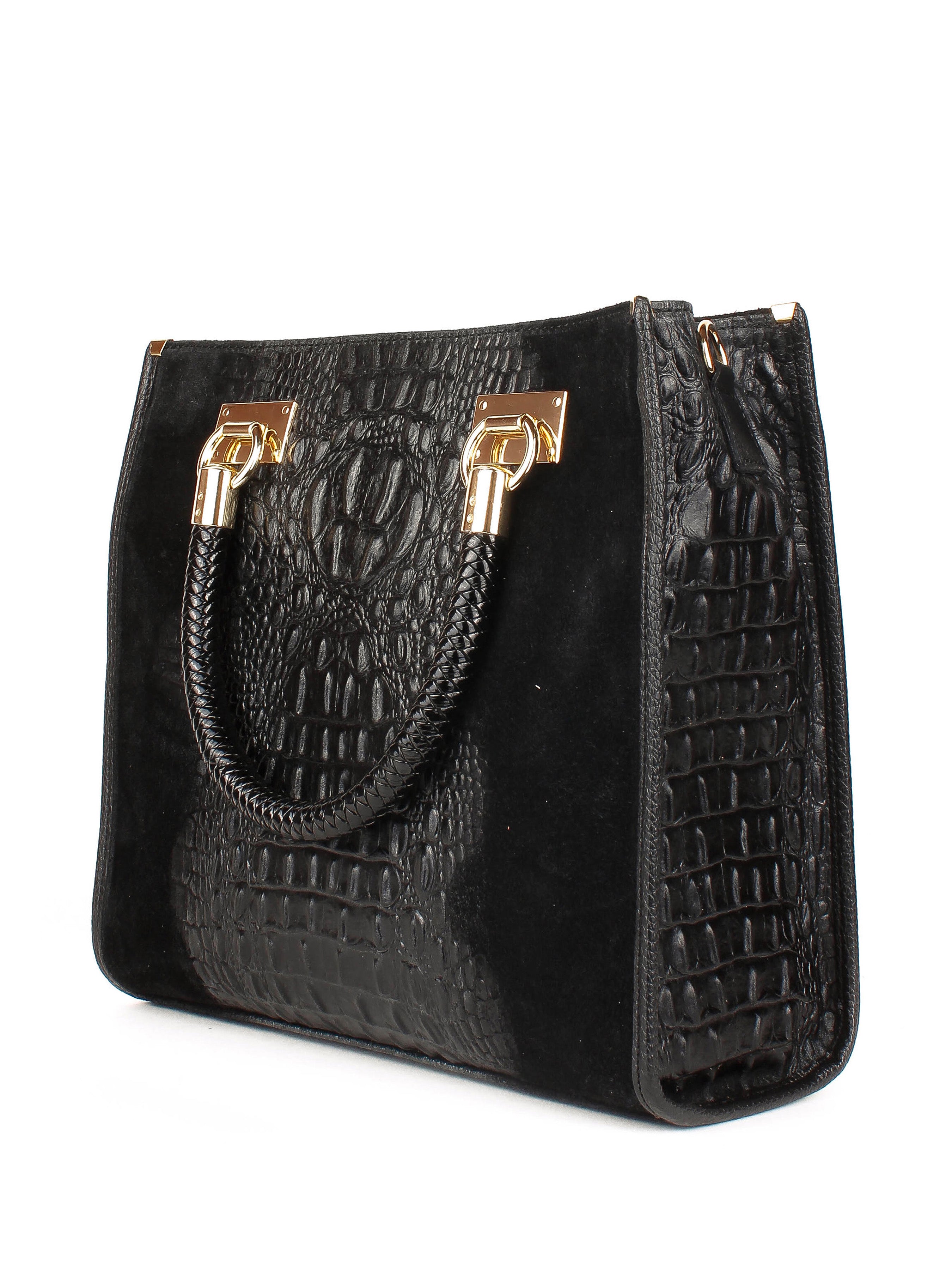 Bolso Tote de piel italiana Negro 8560-05-36