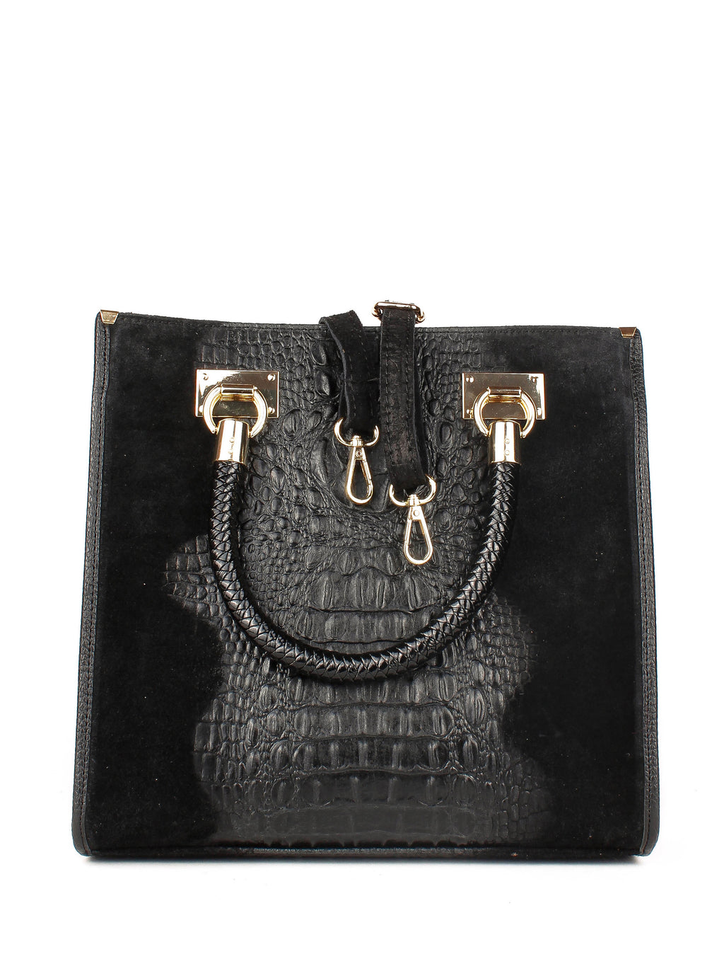 Bolso Tote de piel italiana Negro 8560-05-36