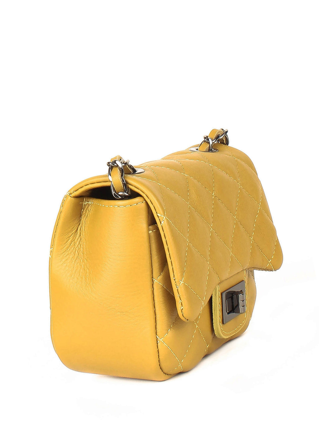 Bandolera de piel italiana Amarillo 5823-55-37