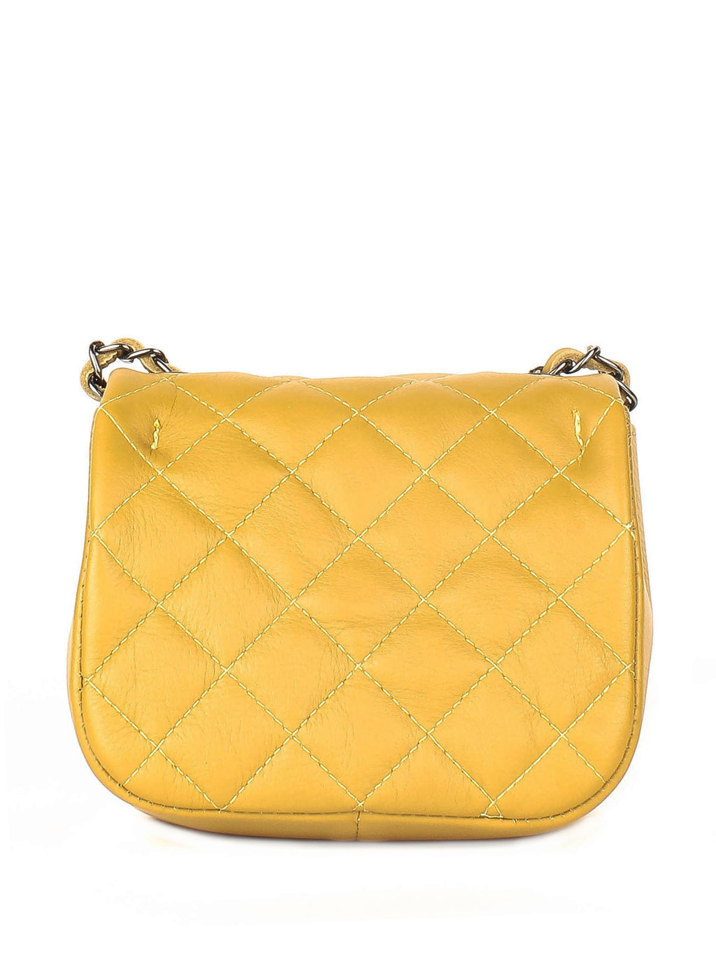 Bandolera de piel italiana Amarillo 5823-55-37