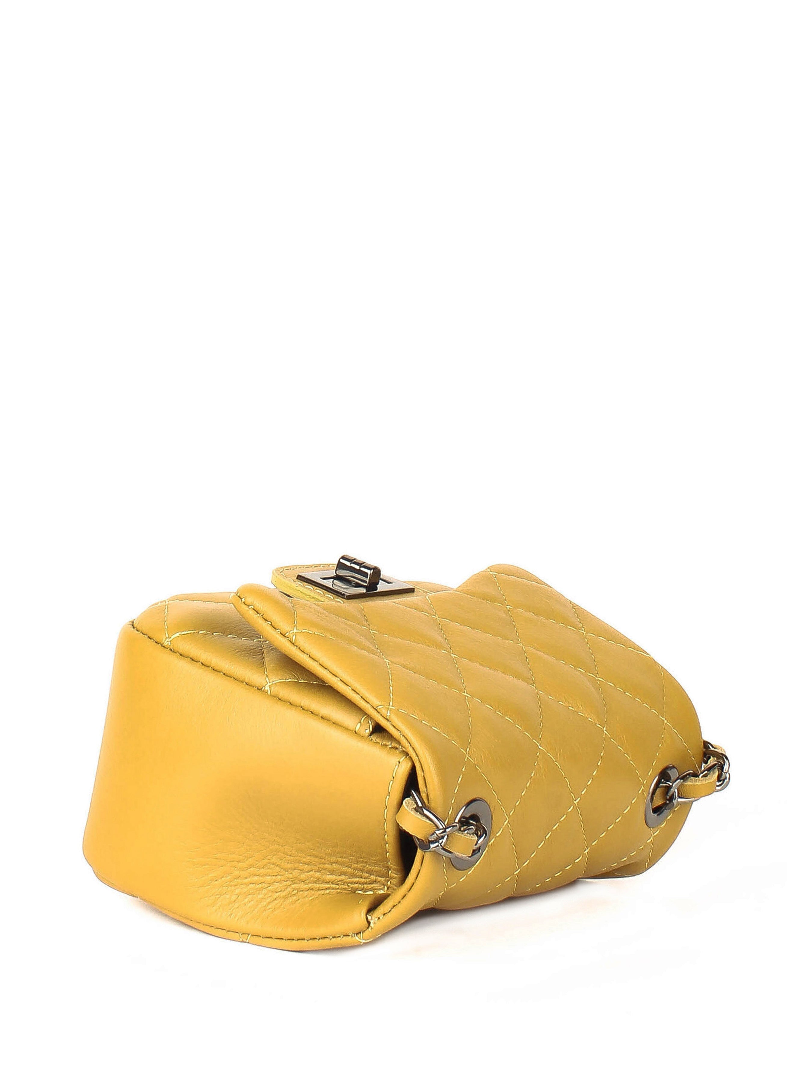 Bandolera de piel italiana Amarillo 5823-55-37