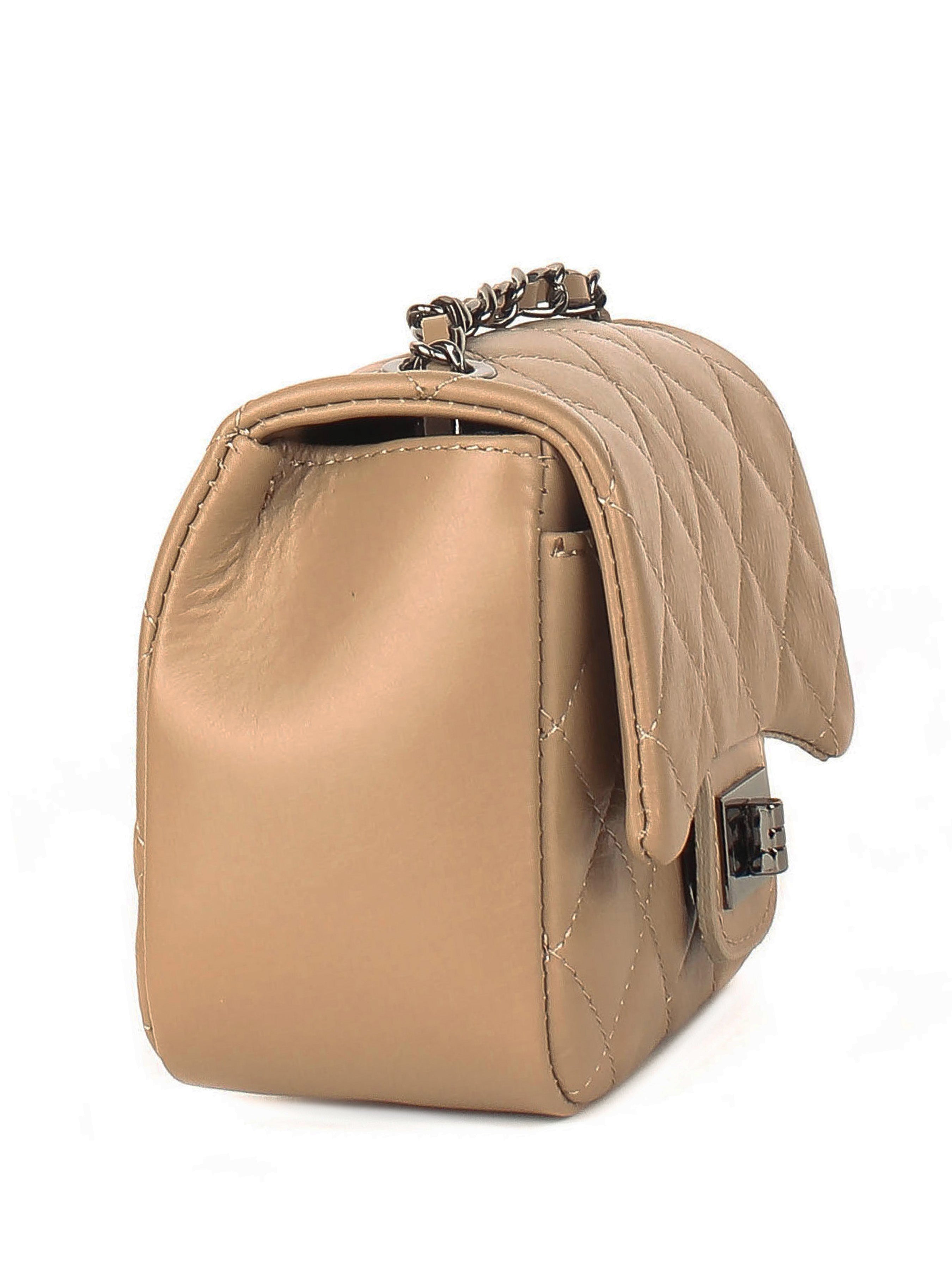 Bandolera de piel italiana Gris, Marrón 5823-104-37