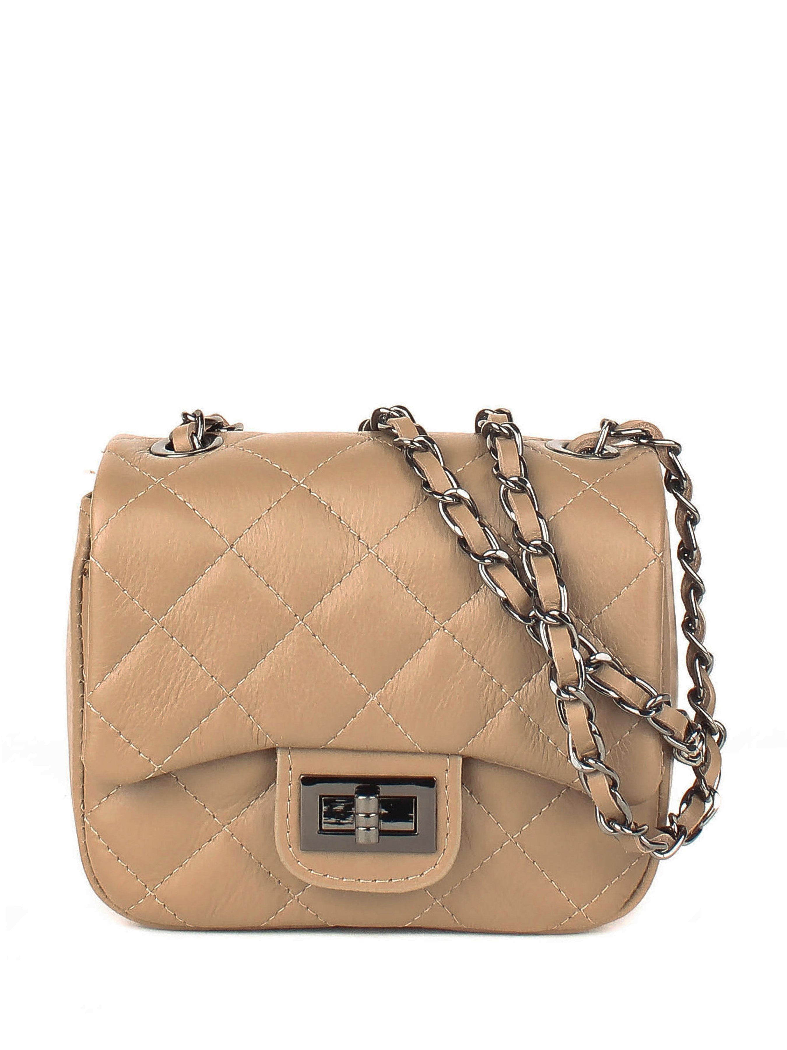 Bandolera de piel italiana Gris, Marrón 5823-104-37