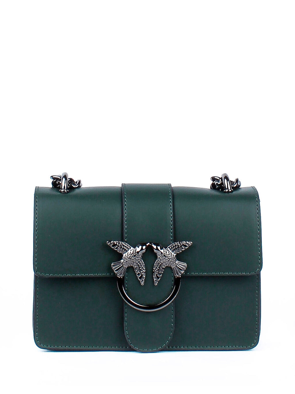 Bolso de mano de piel italiana Presto Verde