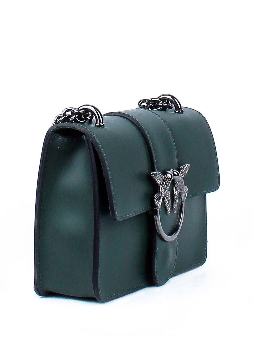 Bolso de mano de piel italiana Presto Verde