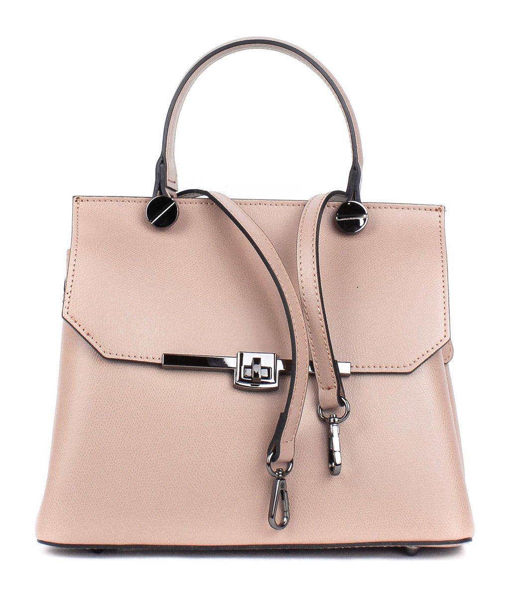 Bolso de mano de piel italiana ALTO Beige