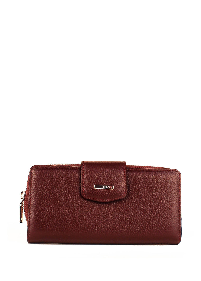 Cartera de piel italiana Burgoña 1119-243