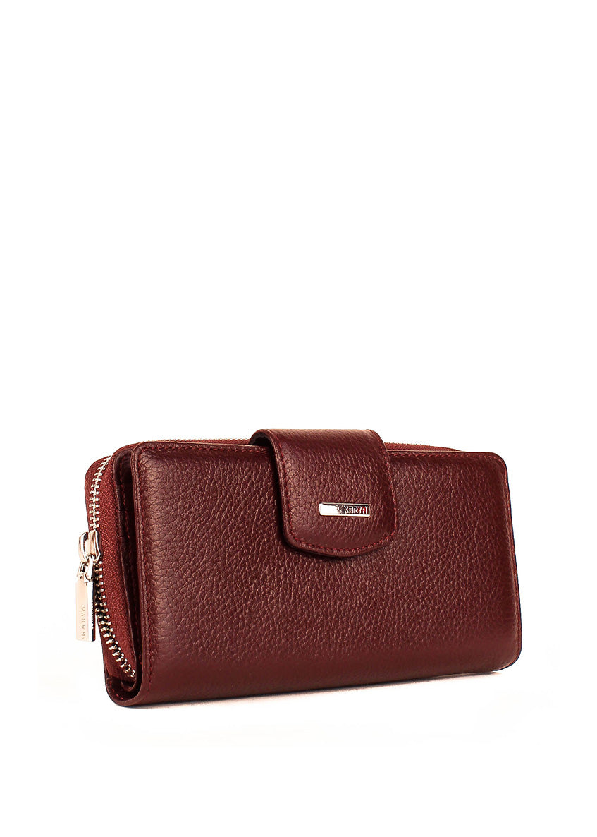 Cartera de piel italiana Burgoña 1119-243