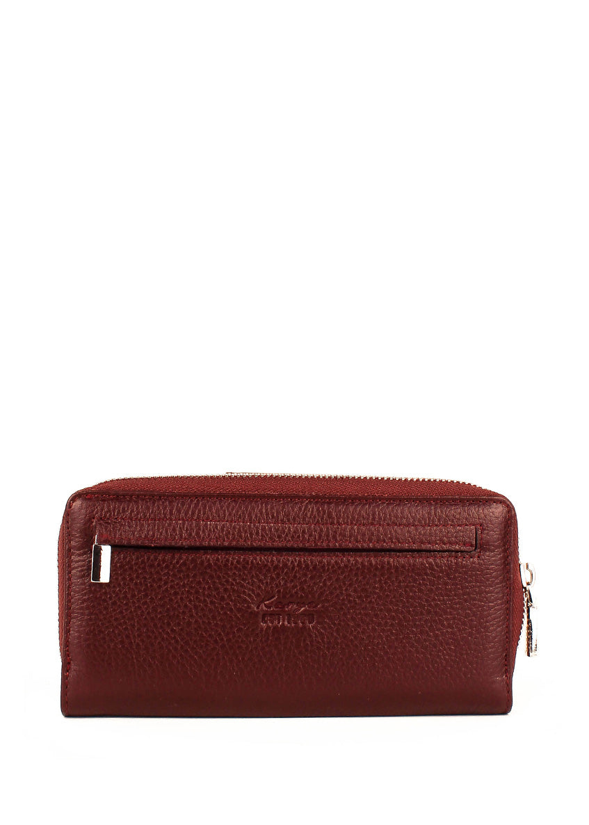 Cartera de piel italiana Burgoña 1119-243