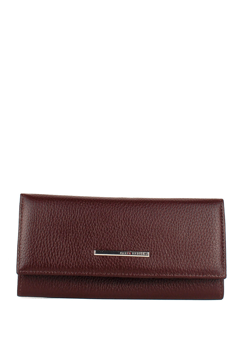 Cartera de piel italiana Burgoña 1101-243